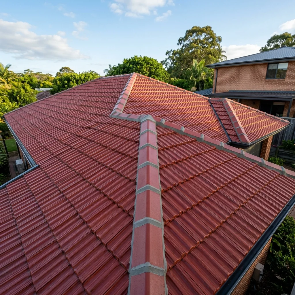 Ridge repointing hero — before and after